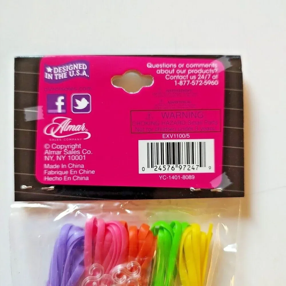 Lot of 4 Packs Expressions DIY Rubber Friendship Bracelet Making Kit Latex Free